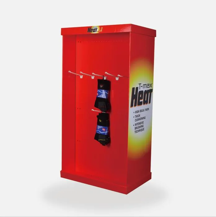 Cardboard Sock Display With Hooks